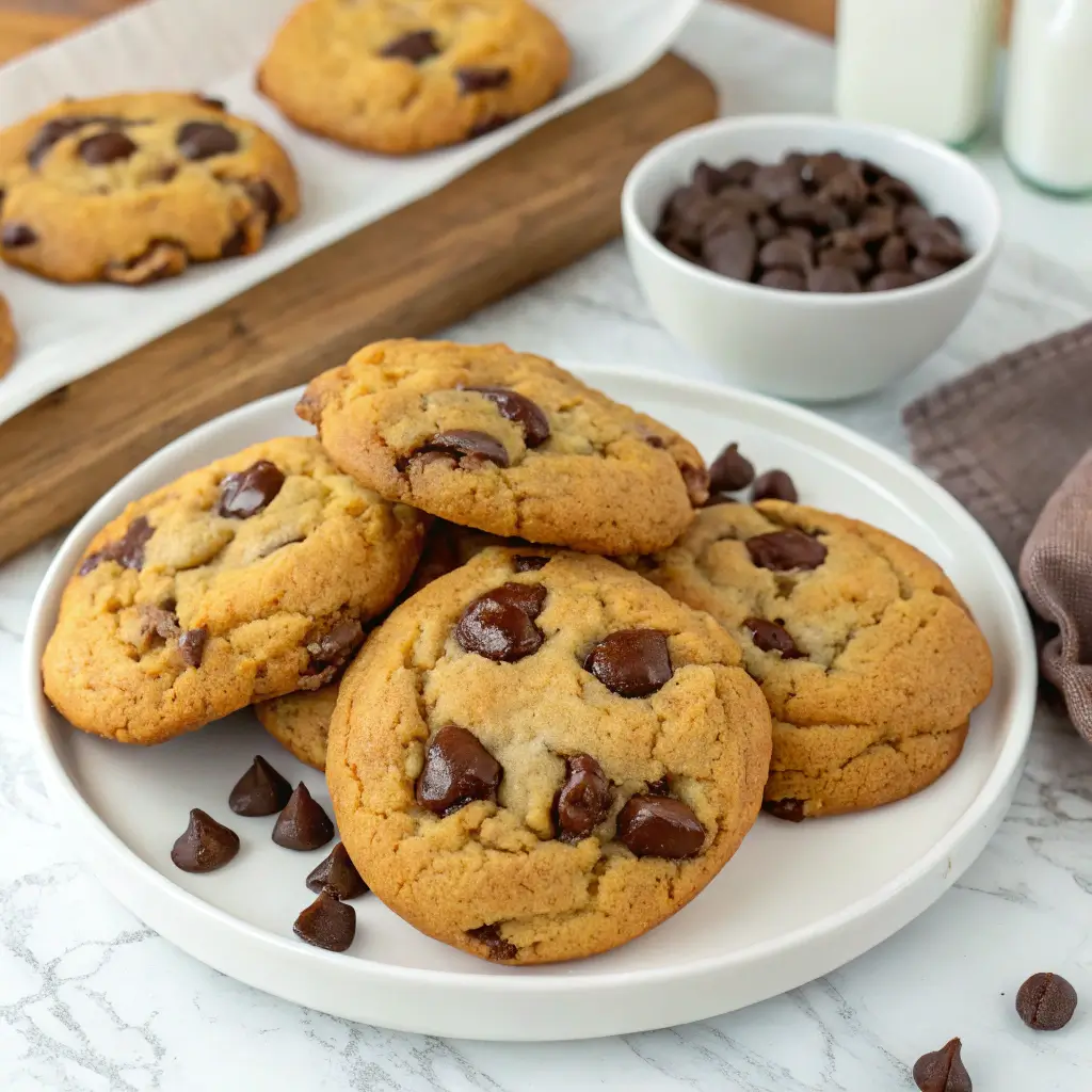 Making air fryer chocolate chip cookies