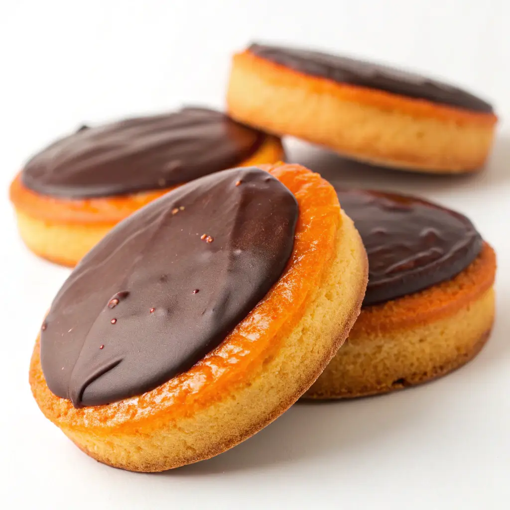 Freshly made Jaffa cakes