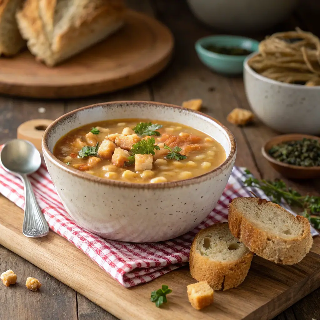 Bowl of navy bean soup