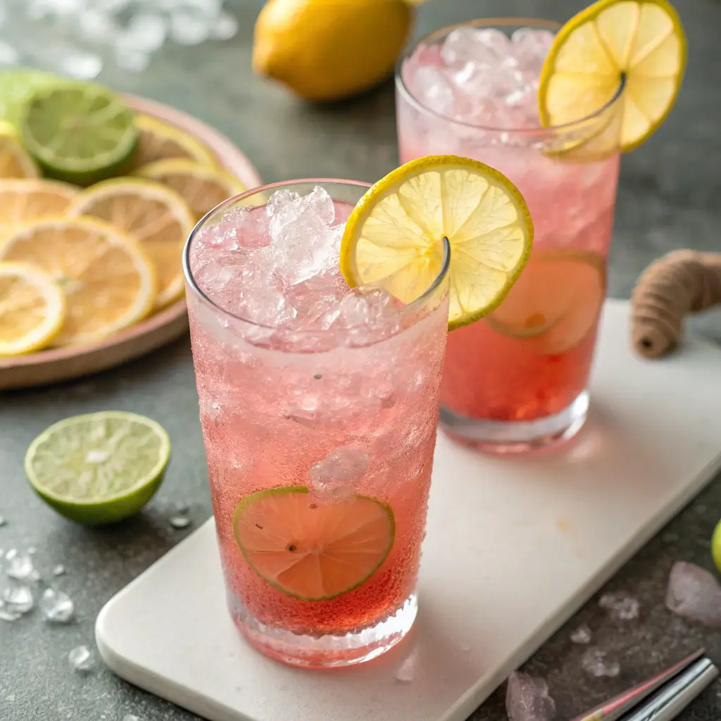 Preparing a pink salt recipe drink