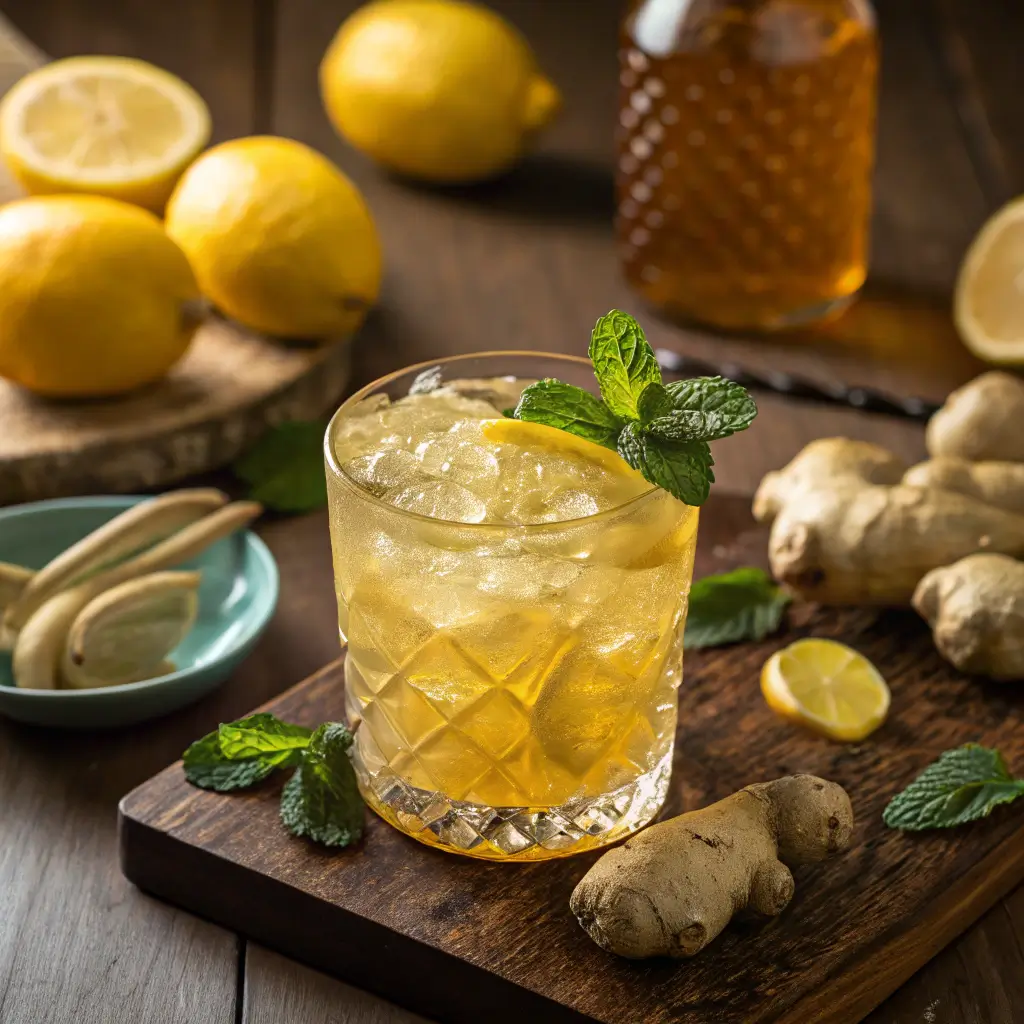 Refreshing 4 ingredient natural mounjaro drink with mint and cucumber