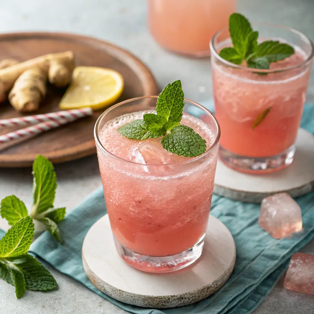 Himalayan pink salt weight loss drink in a glass