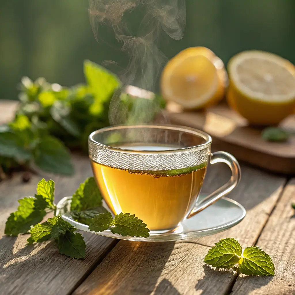 Making lemon balm tea for weight loss