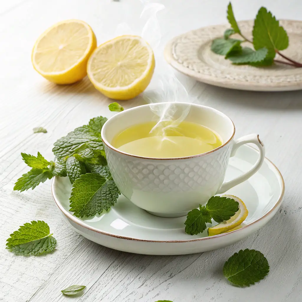 Making lemon balm infusion for weight loss