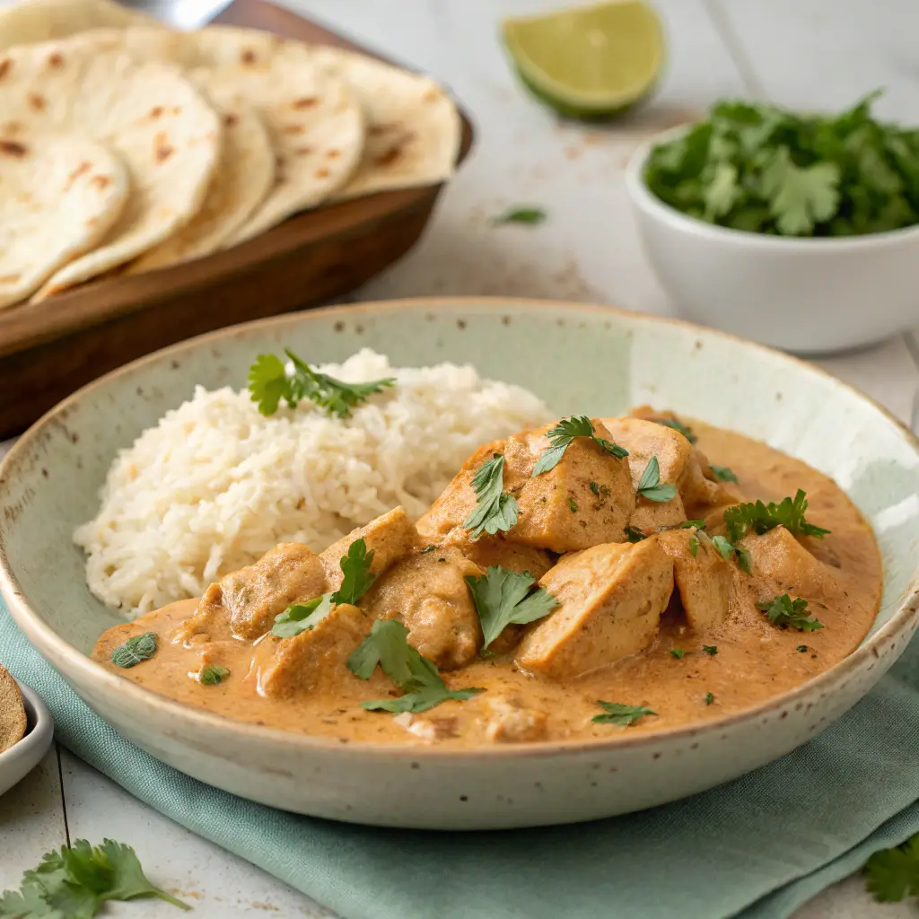 Sautéing chicken in a skillet for pollo en crema de chipotle
