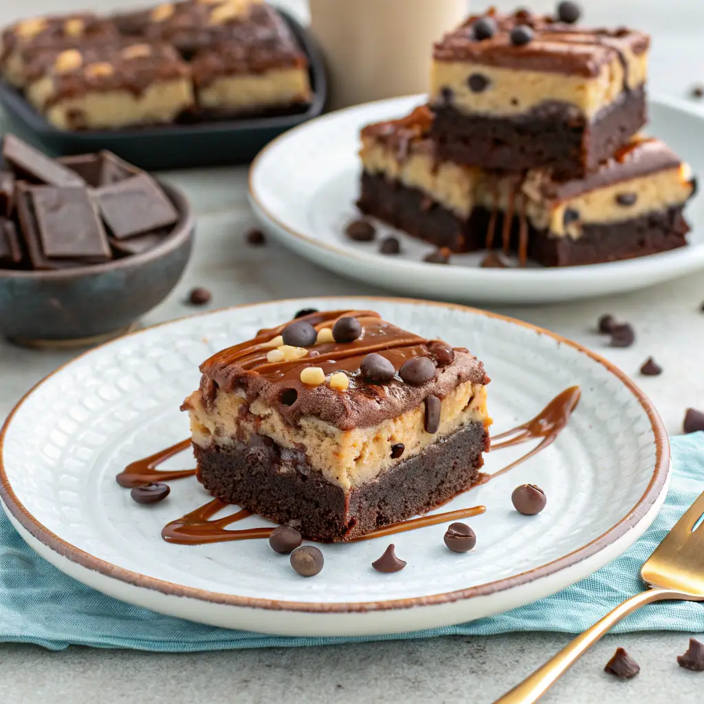 Delicious slutty brownies served on a plate