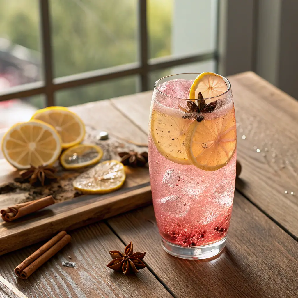 Pink salt weight loss drink in a glass
