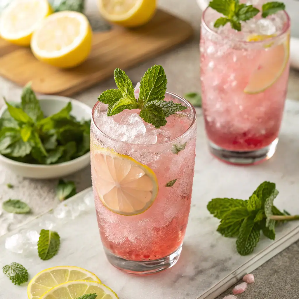 Japanese pink salt diet drink