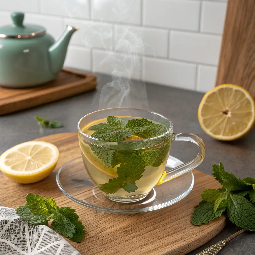 Making lemon balm tea for weight loss