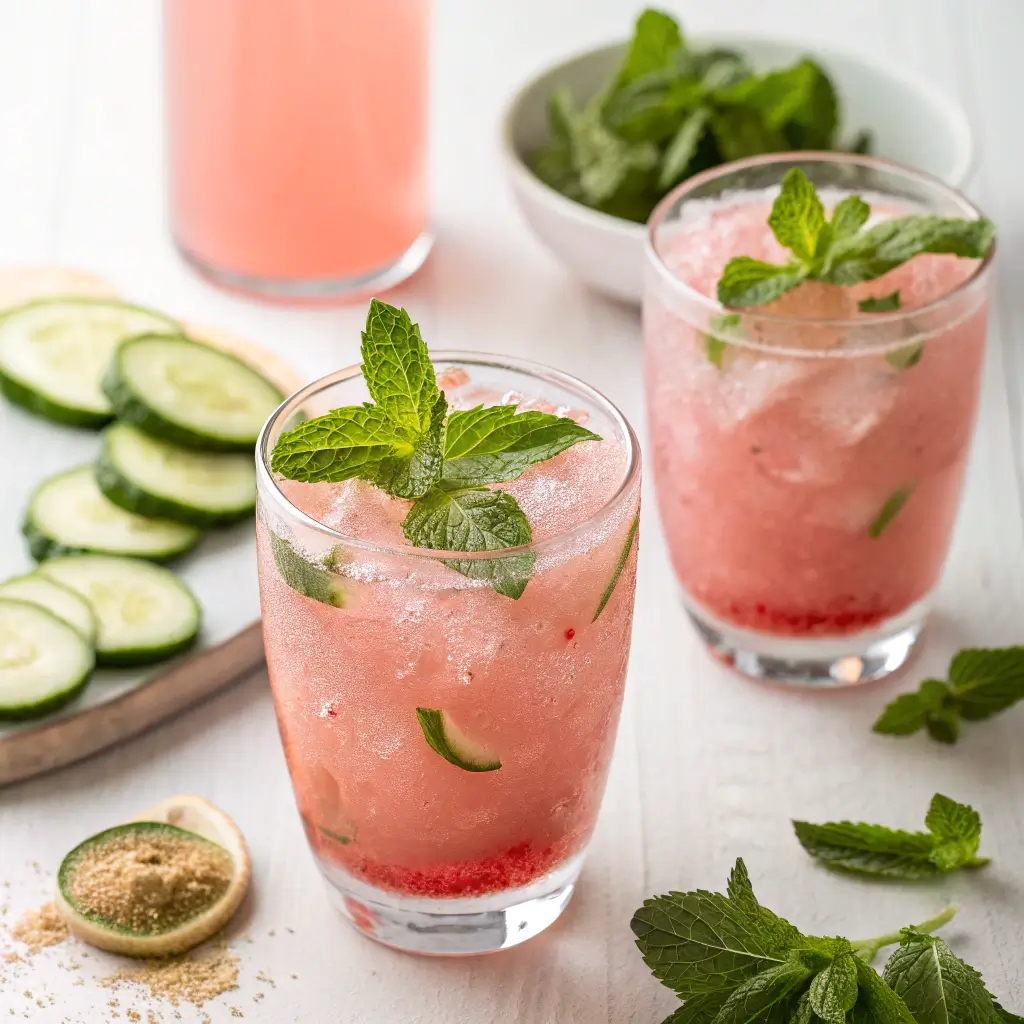 Refreshing pink salt weight loss drink
