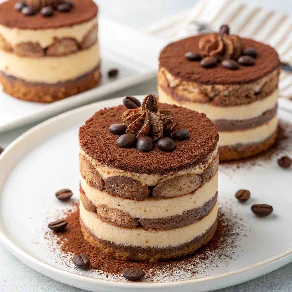 process of making tiramisu cakes