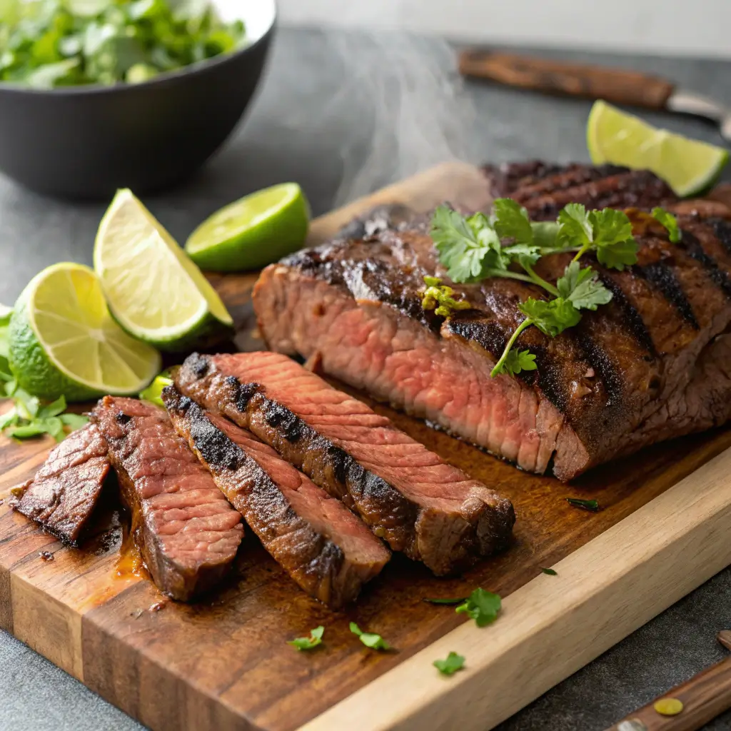 Grilled carne asada steak