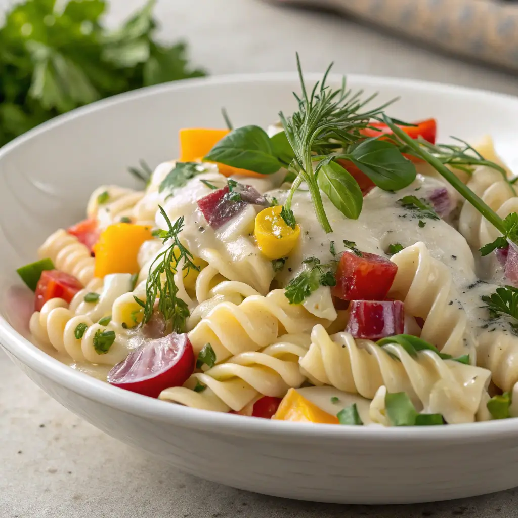 Creamy pasta salad