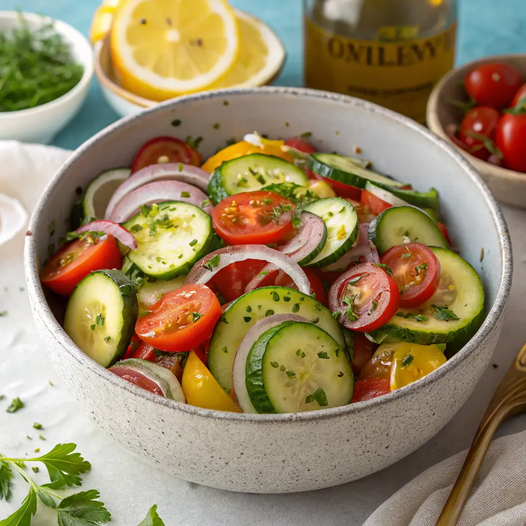 cucumber tomato onion salad