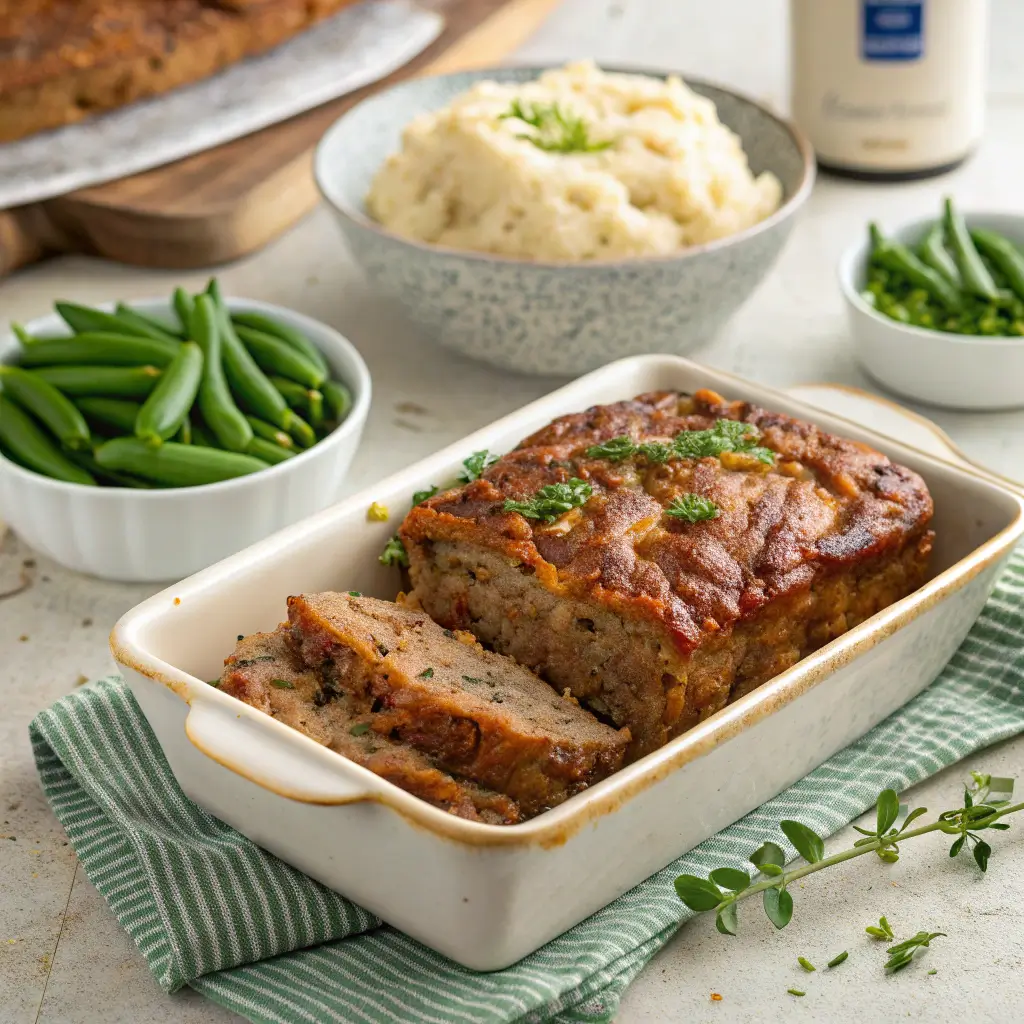 Sliced Lipton Onion Soup Mix Meatloaf
