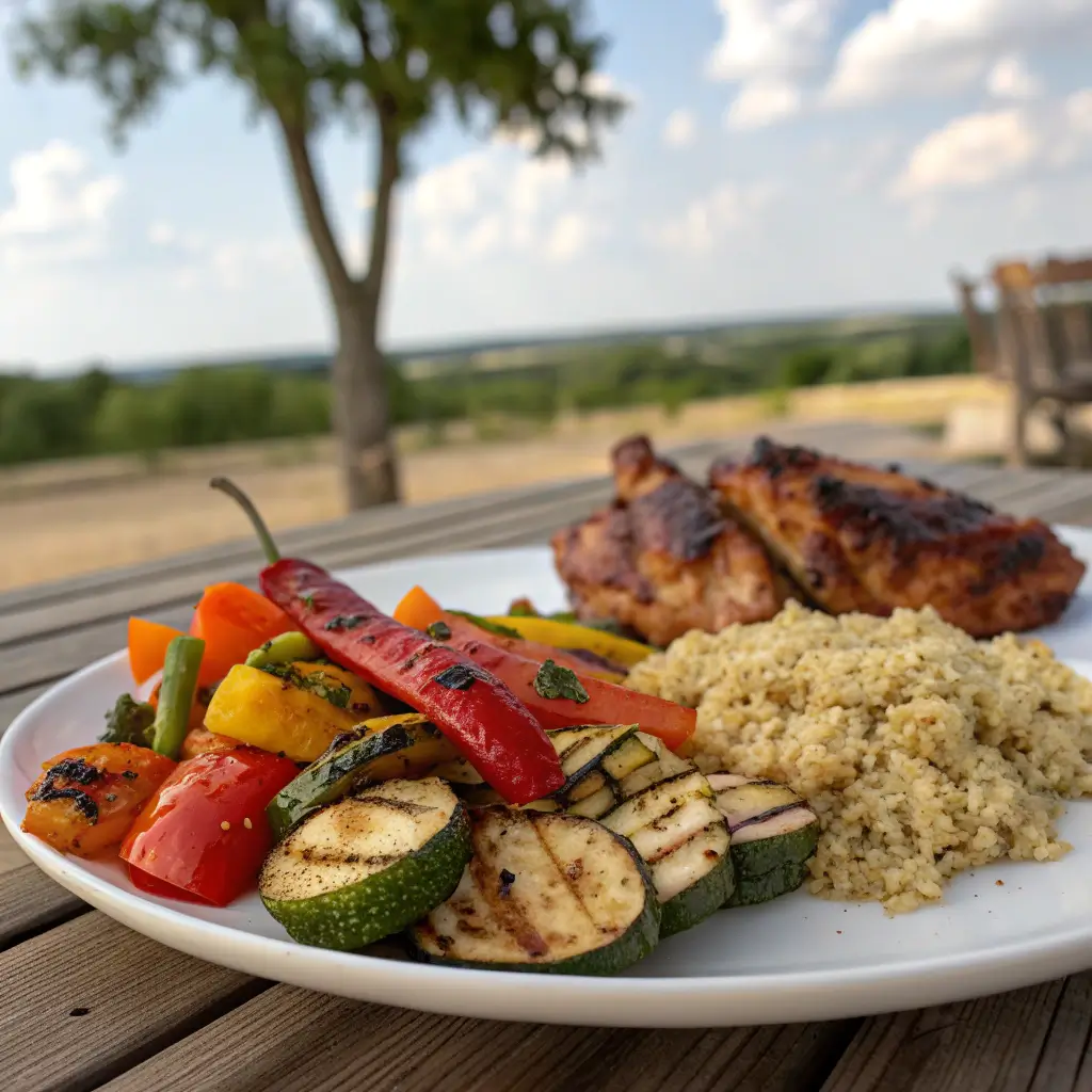 Colorful side dish for BBQ chicken