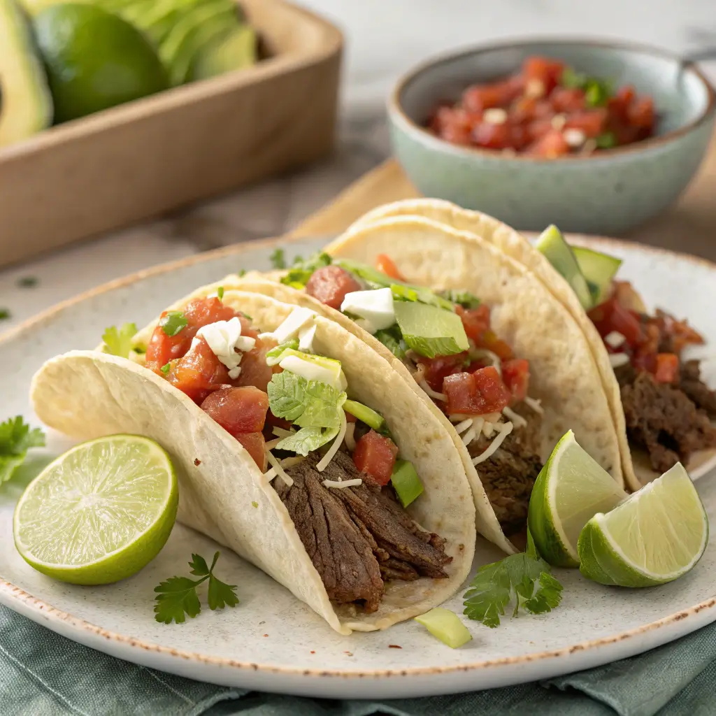 Delicious chuck roast tacos